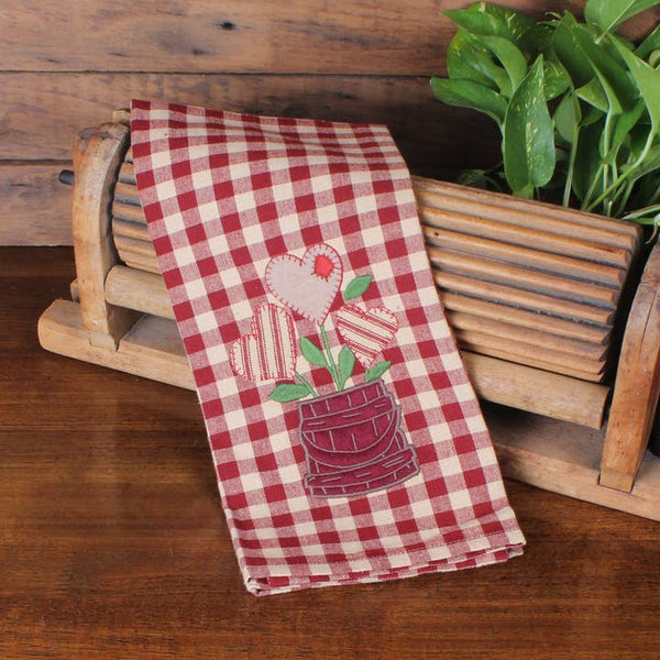 Hearts in Firkin Towel (set of 2)
