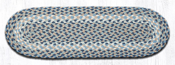 C-05 Blue/Natural Oval Stair Tread 27"x8.25"