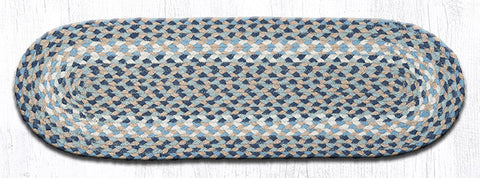 C-05 Blue/Natural Oval Stair Tread 27"x8.25"
