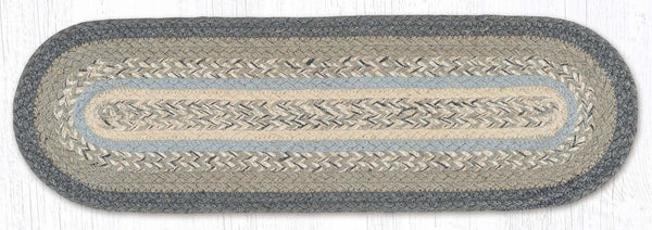 C-903 Charcoal/Gray/Ivory Oval Stair Tread 27"x8.25"