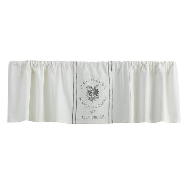Seed Sack Farmhouse Valance 60x14
