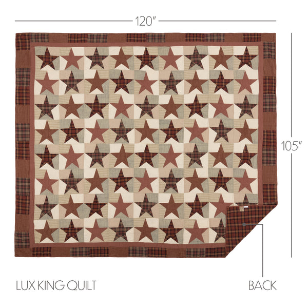 Abilene Star Over-sized Luxury King Quilt 120Wx105L