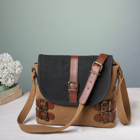 Buckled-up Brown Sugar Crossbody