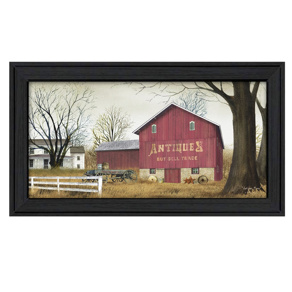 "Antique Barn" By Billy Jacobs, Framed Poster, Black Frame 21x12