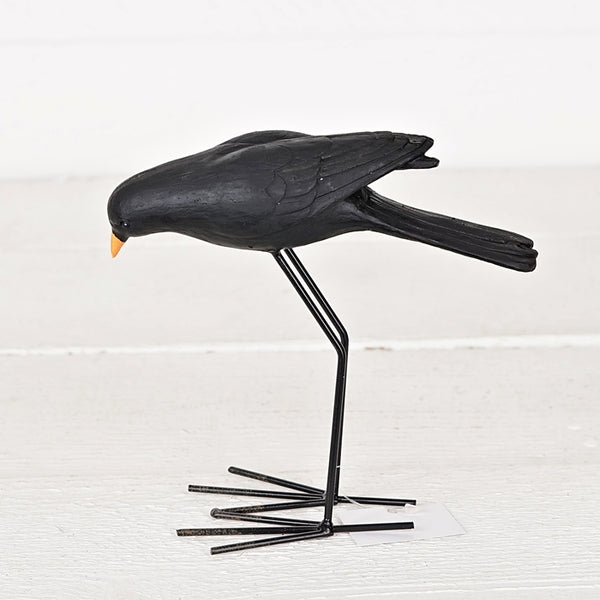 Standing Crow With Metal Feet