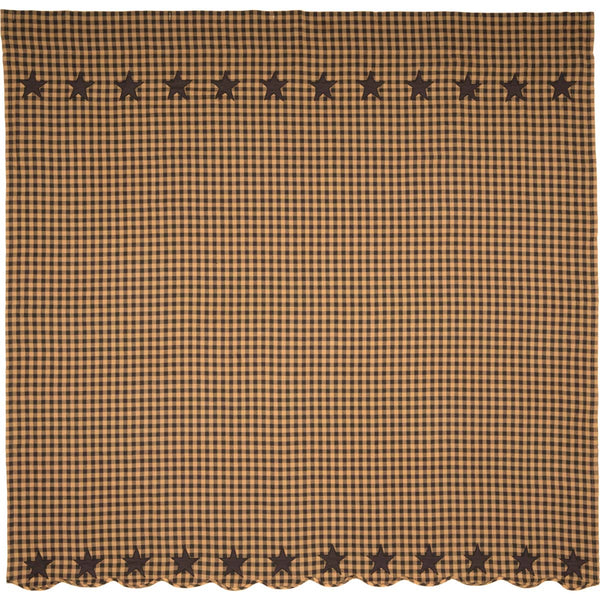 Black Star Shower Curtain 72x72