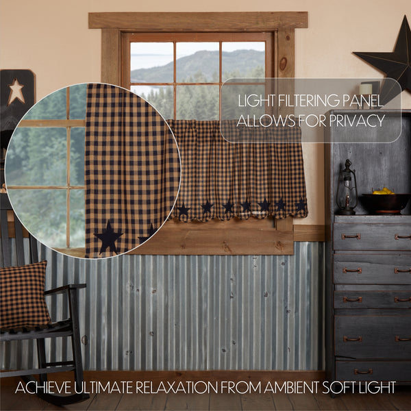 Navy Star Scalloped Tier Set of 2 L24xW36