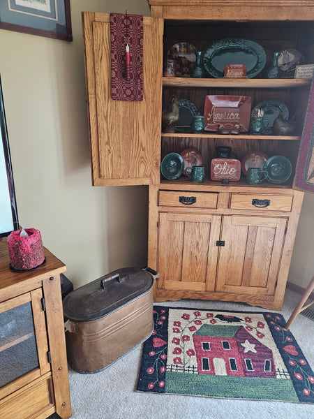 Lover’s Knot Barn Red Kitchen Towels Set of 6 | Primitive Country Decor