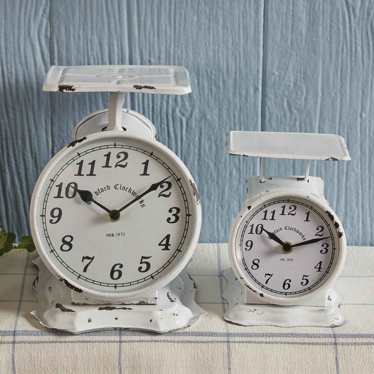Scale Like Clock Scale Clock White - Allyson’s Place | Primitive Home Décor