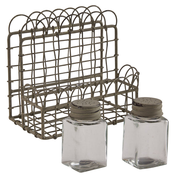 Zinc Wire Salt & Pepper Caddy