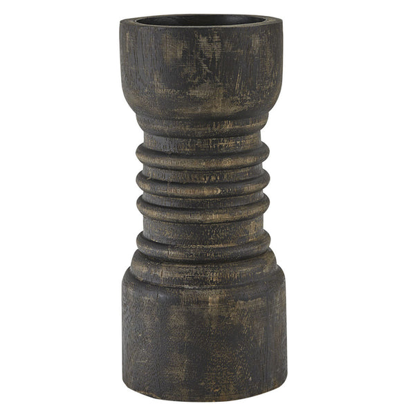 Rustic Tall Candlestick - Black