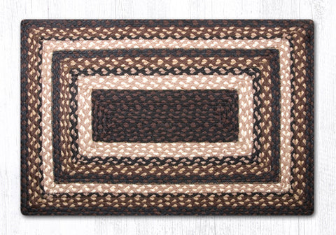 RC-313 Mocha/Frappuccino Oblong Braided Rug 20"x30"