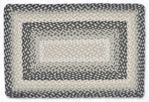 RC-890 Gray/Sand/Ivory Oblong Braided Rug 20"x30"