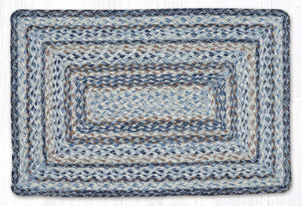 RC-9-119 Denim Oblong Braided Rug 20"x30"