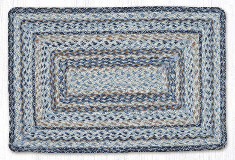 RC-9-119 Denim Oblong Braided Rug 20"x30"