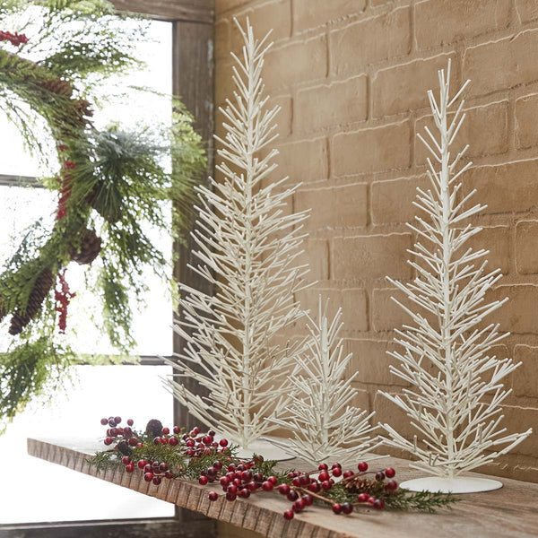 White Metal Trees - Med, Accent your Christmas decor with the beautiful Medium White Metal Tree! Perfect way to fill in that empty spot ... An instant touch of festive style! Also available in small and large sizes (as pictured / sold separately).