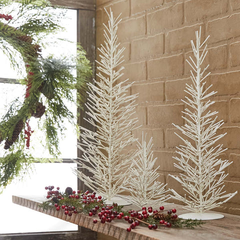 White Metal Trees - Small, Accent your Christmas decor with the beautiful Small White Metal Tree! Perfect way to fill in that empty spot ... An instant touch of festive style! Also available in medium and large sizes (as pictured / sold separately).