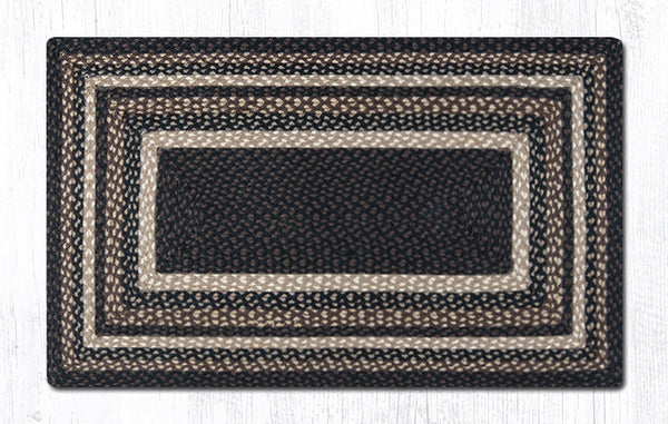 RC-313 Mocha/Frappuccino Oblong Braided Rug 27"x45"