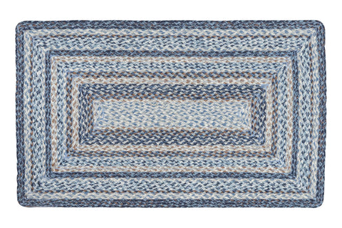 RC-9-119 Denim Oblong Braided Rug 27"x45"