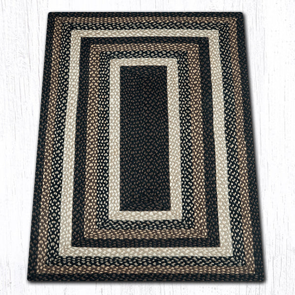 RC-313 Mocha/Frappuccino Oblong Braided Rug 3'x5'