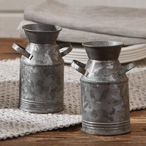 Galvanized Milk Can Salt & Pepper Set