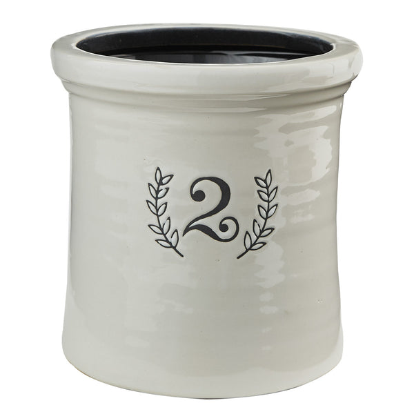 The Number 2 Crock is perfect for absolutely any environment. Plant your favorite flowers in it, place kitchen utensils in it, or just place it on display.