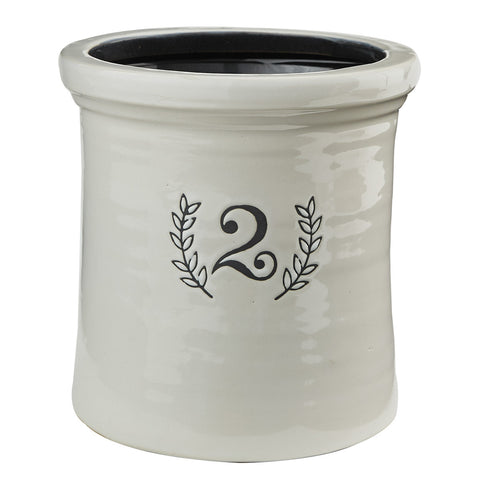The Number 2 Crock is perfect for absolutely any environment. Plant your favorite flowers in it, place kitchen utensils in it, or just place it on display.
