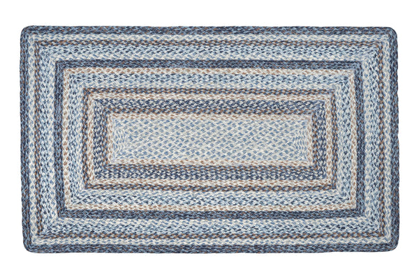 RC-9-119 Denim Oblong Braided Rug 3'x5'