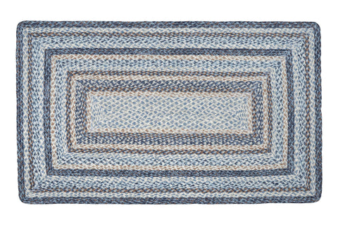 RC-9-119 Denim Oblong Braided Rug 3'x5'