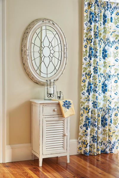 Metal Window Frame Mirror - Aged Cream