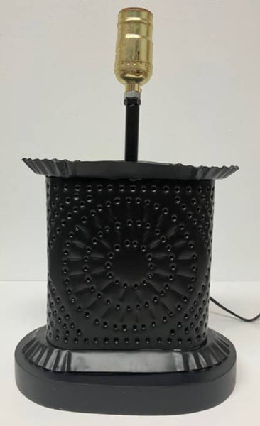 Stars Punched Tin Metal Accent Lamp Base