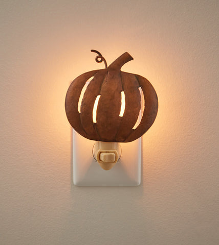  Pumpkin Night Light  Measures: 4"H X 4"W X 1.5"D