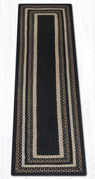 RC-313 Mocha/Frappuccino Oblong Braided Rug 2'x8'