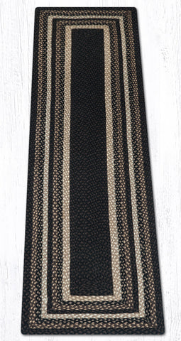 RC-313 Mocha/Frappuccino Oblong Braided Rug 2'x8'