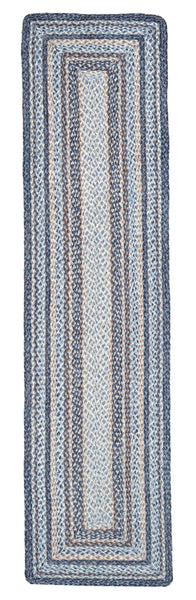 RC-9-119 Denim Oblong Braided Rug 2'x8'