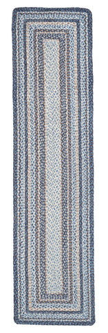 RC-9-119 Denim Oblong Braided Rug 2'x8'