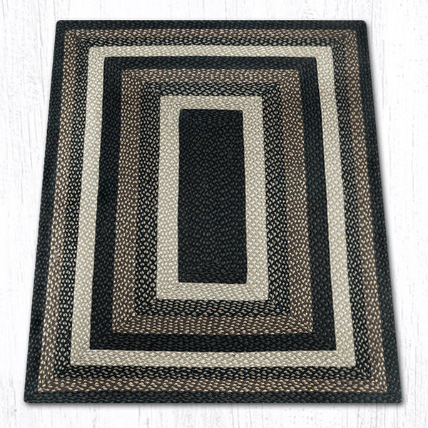 RC-313 Mocha/Frappuccino Oblong Braided Rug 4'x6'