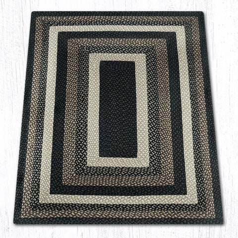 RC-313 Mocha/Frappuccino Oblong Braided Rug 4'x6'
