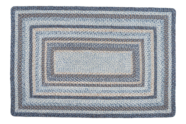 RC-9-119 Denim Oblong Braided Rug 4'x6'