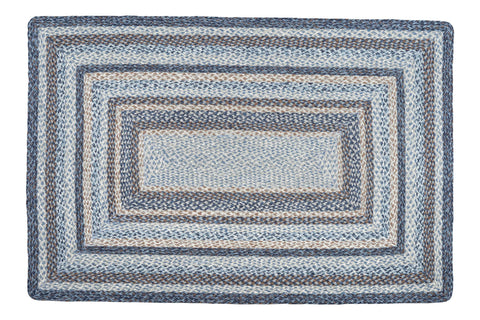 RC-9-119 Denim Oblong Braided Rug 4'x6'