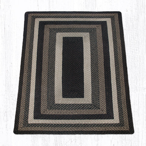 RC-313 Mocha/Frappuccino Oblong Braided Rug 5'x8'
