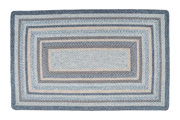 RC-9-119 Denim Oblong Braided Rug 5'x8'