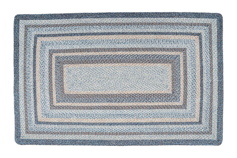 RC-9-119 Denim Oblong Braided Rug 5'x8'
