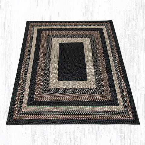 RC-313 Mocha/Frappuccino Oblong Braided Rug 8'x10'