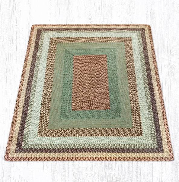 RC-413 Buttermilk/Cranberry Oblong Braided Rug 8'x10'