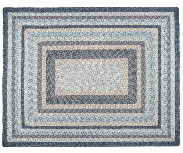 RC-9-119 Denim Oblong Braided Rug 8'x10'