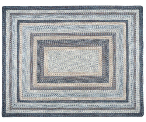 RC-9-119 Denim Oblong Braided Rug 8'x10'