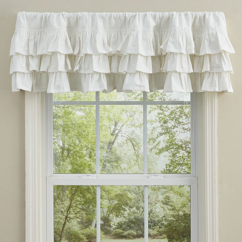Ruffled White Valance