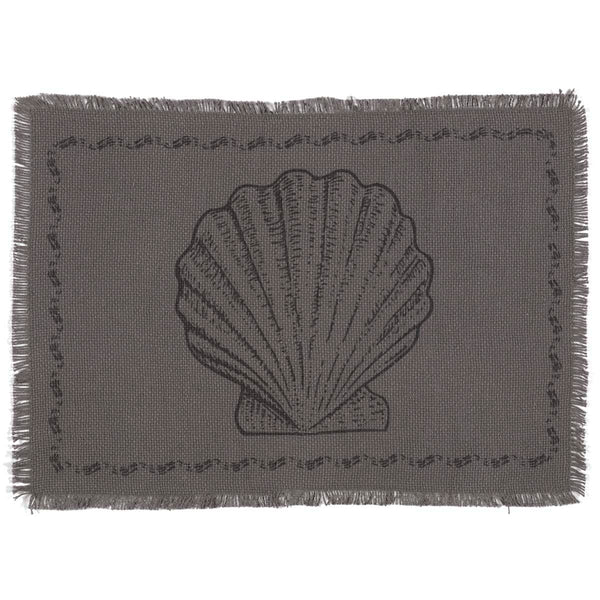 Sandy Grey Burlap Placemat Set of 6 12x18