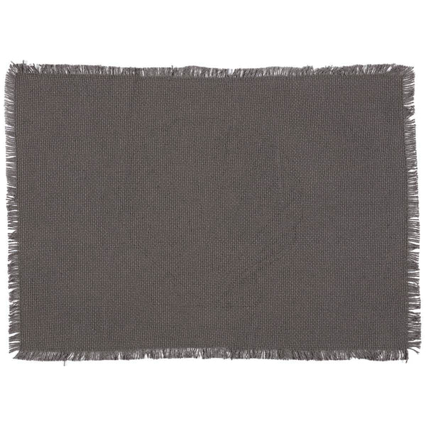 Sandy Grey Burlap Placemat Set of 6 12x18